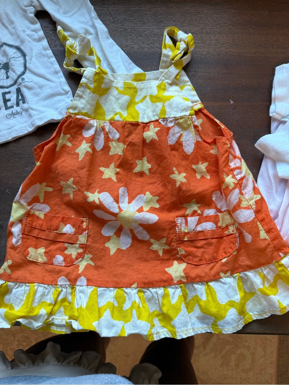 Orange & Yellow Floral Toddler Dress